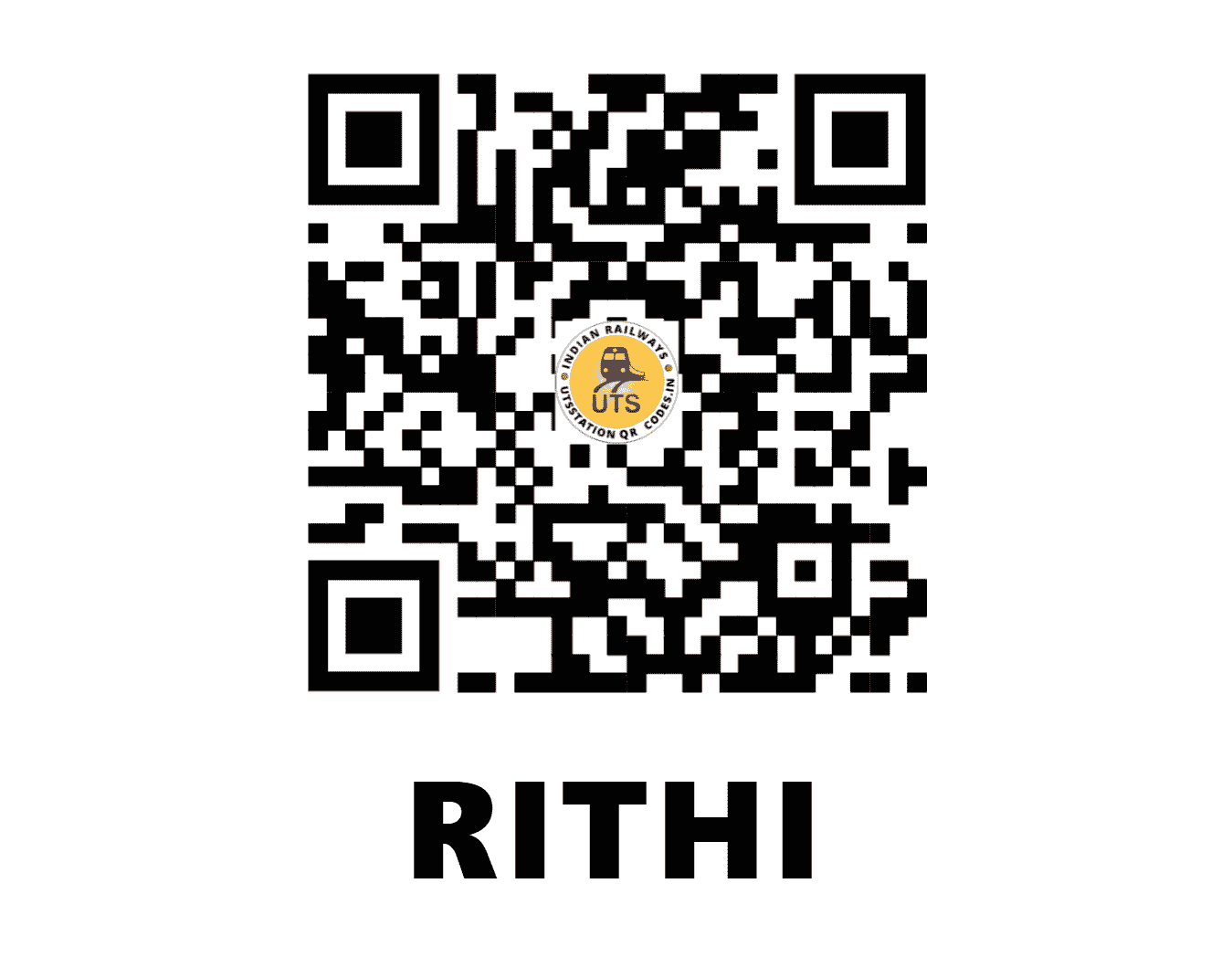 UTS QR Code for RITHI - REI - WC (MADHYA PRADESH)
